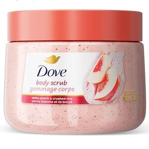 🍑 Dove White Peaches & Crushed Rice Body Scrub 15 oz NEW